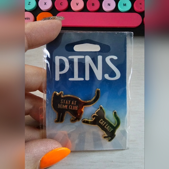 Stay at Home & Cat Lady Pins - Picture 2 of 3
